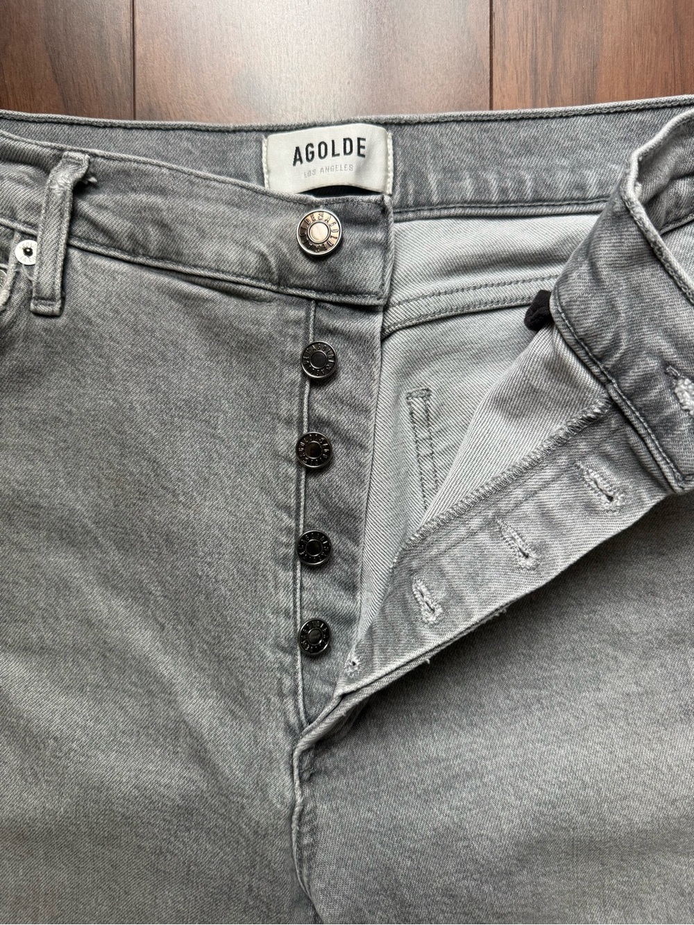 AGOLDE Nico High-Rise Slim Denim Jeans in Gray / Size 29 - Picture 5 of 10